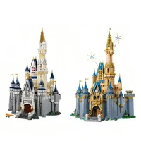 MINISO Disney Princess Castles Model Modular 71040s 43222s Building Blocks MOC Bricks Adults Toy Birthday Christmas Gifts 2