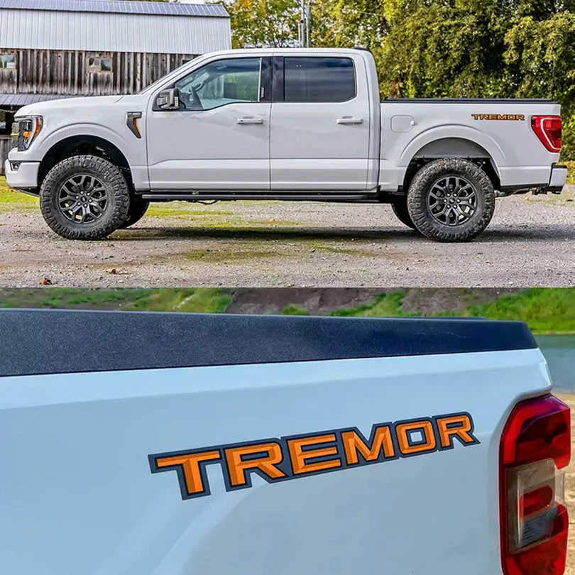 오프로드 산악 스크래치 데칼 트럭 오렌지 스티커 한 쌍, 포드 침대 옆 F-150 떨림 레인저 F150 F250 F350 용 비닐 장식