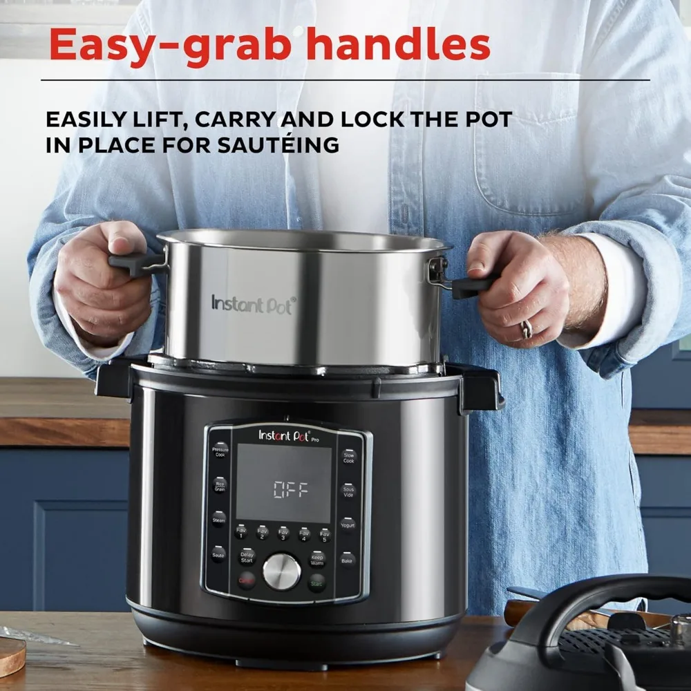 Pot Pro (8 QT) 10-in-1 Pressure Cooker, Slow Cooker, Rice/Grain Steamer, Saut&eacute;, Sous Vide, Yogurt Maker, Sterilizer