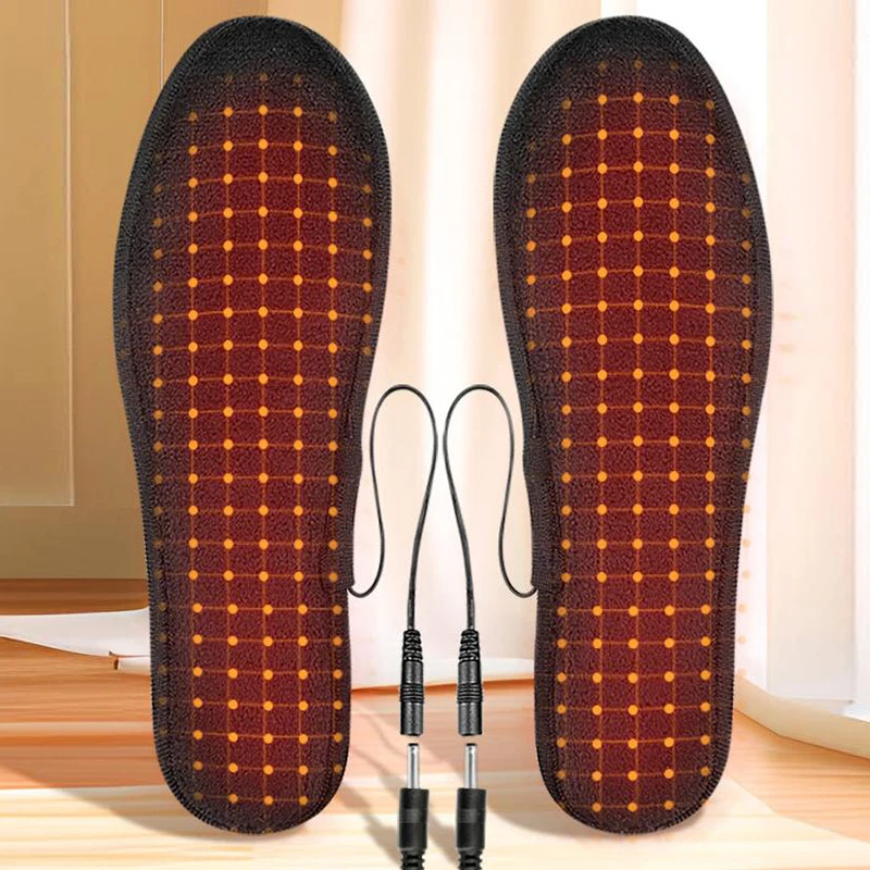 USB Rechargeable Heated Insoles Size 35-46 DIY Customizable Electric Heated Shoes Pad for Outdoor Skiing Winter Foot Warmers heated shoe insoles