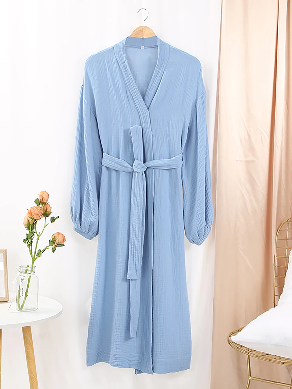 House no. 23 Super Soft Cotton Gauze Bathrobe, 6 Colors, 2 Sizes