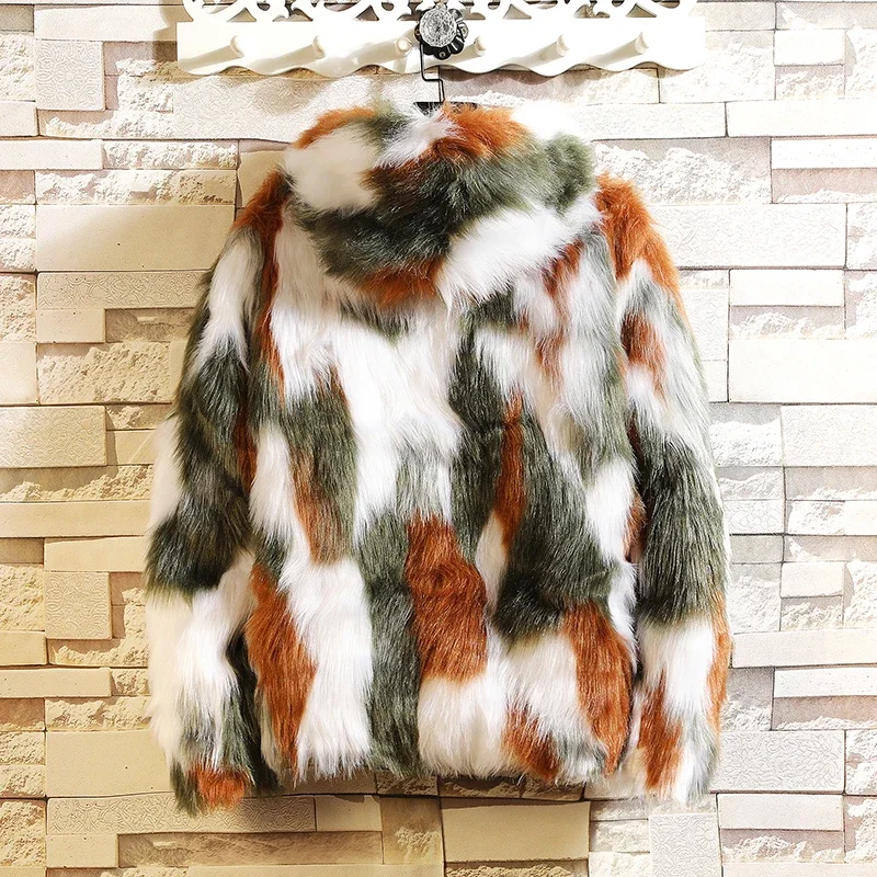 Men Winter Jacket Winter Warm Fleece Faux Fur Casual Hooded Thick Boutique Fashionable Male Slim Size S-5XL