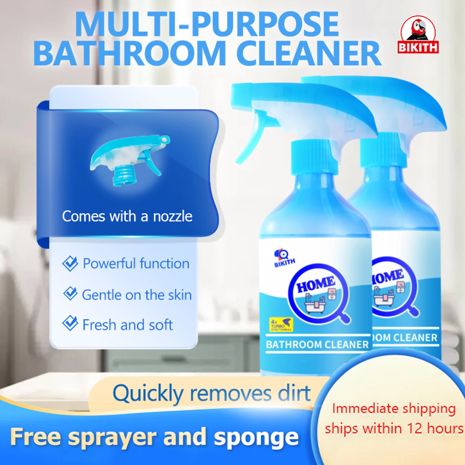 Bathroom Ceaner Fast Decomposition Of Stubborn Dirt MildComposition The Smell ls Fresh Clean The Air Fresh