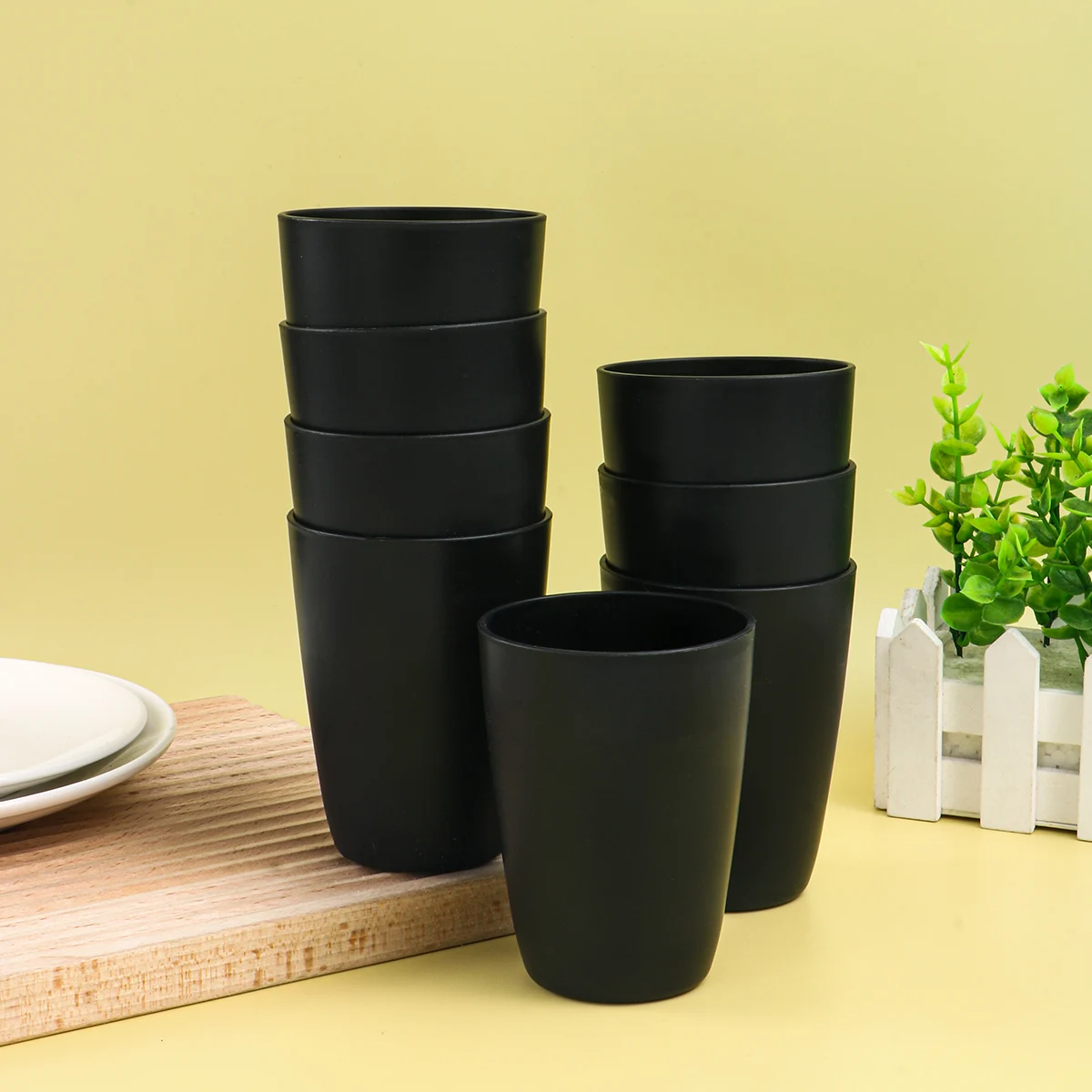 2/4/6/8pcs Plastic Reusable Cup for Home Kitchen Picnic Camping Water Drink coffee cup,tumbler cup,espresso cup,beer stainless steel cup