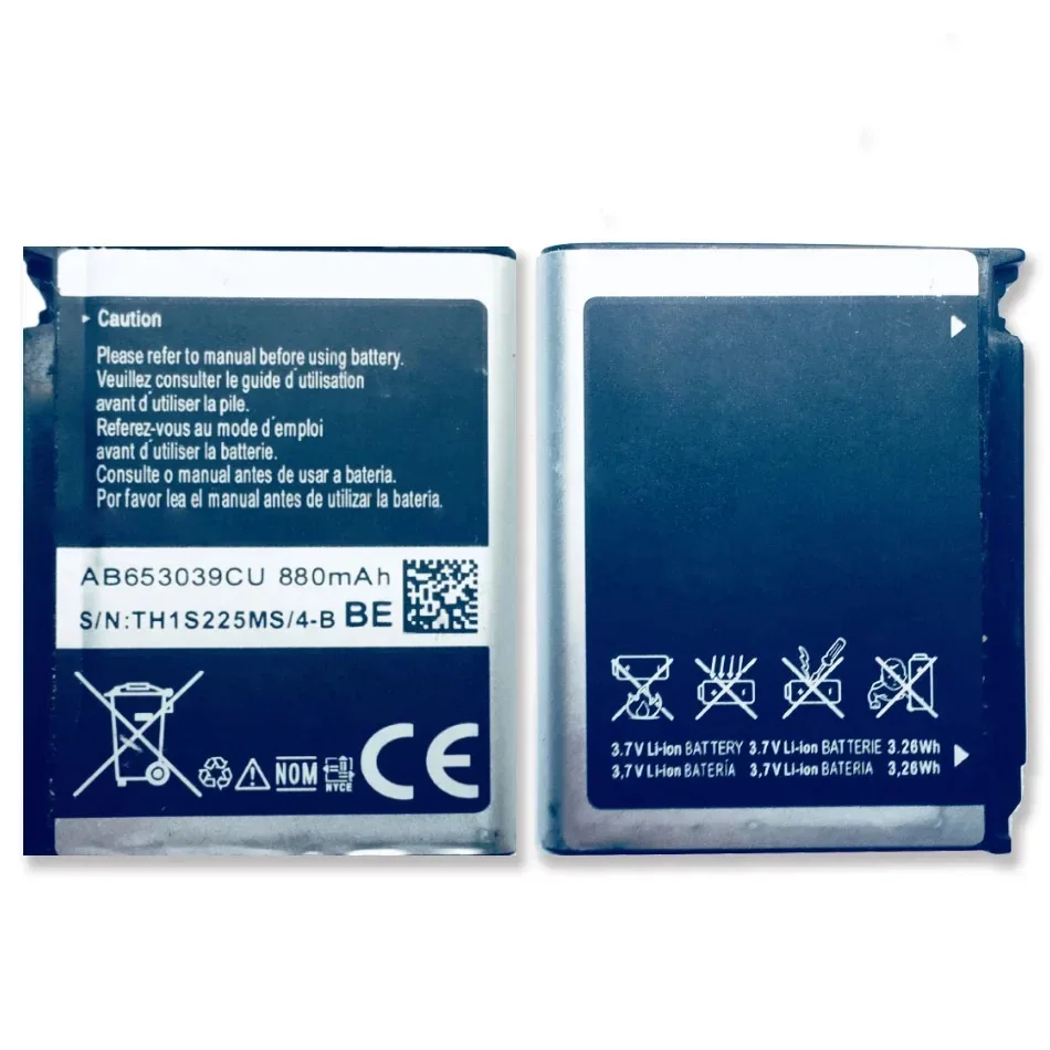 

Аккумулятор AB653039CE AB653039CU для Samsung S7330 F609 E958 U900 U800E U808E E950 U908E 880 мАч