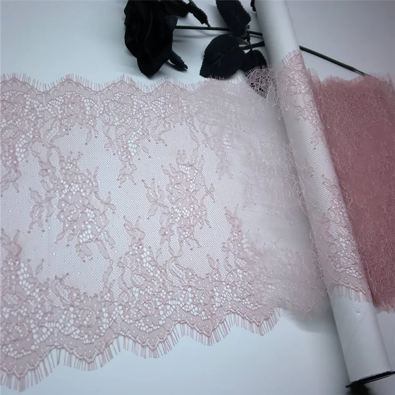 (3m/Lot) Eyelash Lace For Needlework 22.5cm IDY Lace Trim Chantilly Sewing Fabric Lace For Sewing Clothes