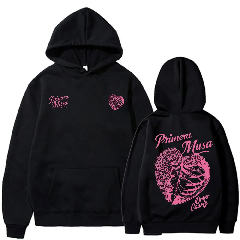 Omar Courtz Primera Musa Album Tour Merch Hoodies Herren Damen Mode Hip Hop Kapuzenpullover Fleece Übergroße Pullover Mantel