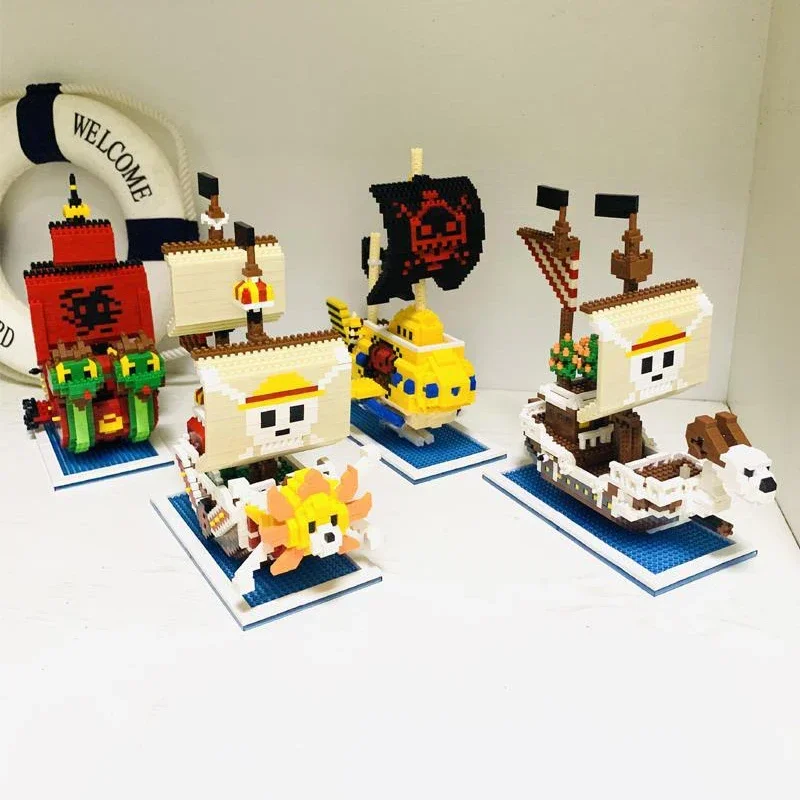 【Anyone more】Siju Cancan Mini One Piece ZMS Anime One Piece Going Merry Thousand Sunny Nine Snake