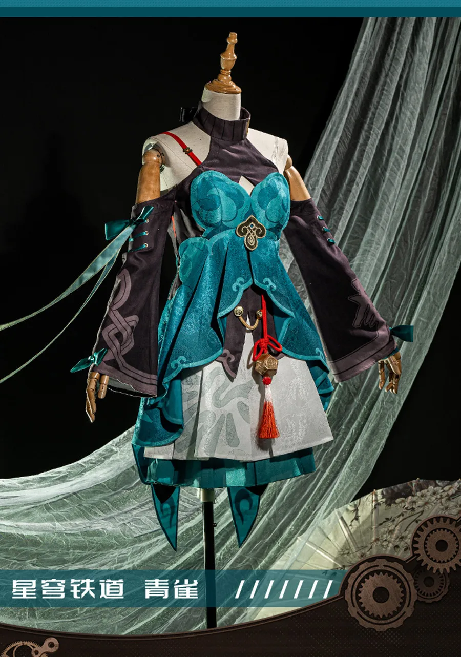 

Game Honkai: Star Rail Qingque Cosplay Costume Suit Sexy Dress Halloween Carnival Party Role Play Outfit Women Clothing