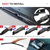 MIDOON Wiper Front Rear Wiper Blades Set For Peugeot 208 2012 2013 2014 2015 2016 2017 Windshield Windscreen Window 26"16"14" 2