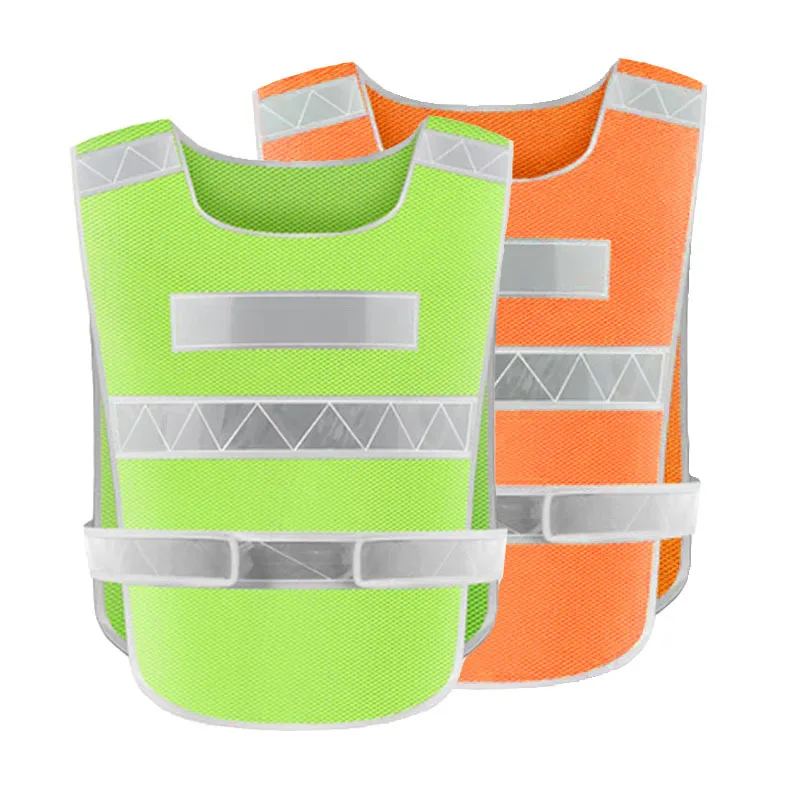 Summer Sleeveless Reflective Safety Vest Adjustable Security Jacket Workwear Night Work For Adults