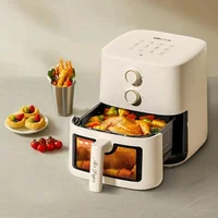 Bear 220V Air Fryer Household 5L Visual No-Turn Compact All-in-One Multifunction Electric Fryer French Fries Machine 2