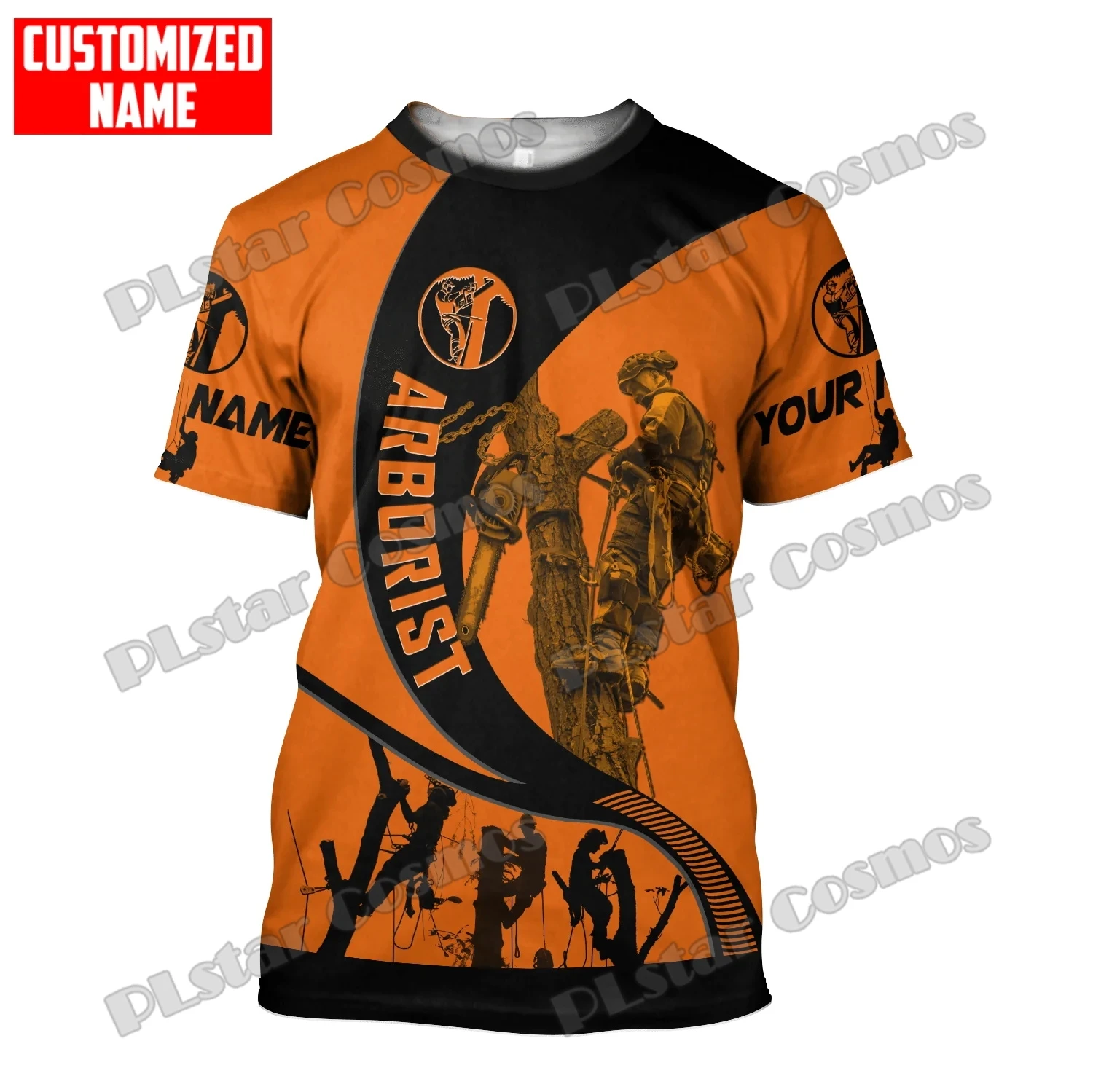 PLstar Cosmos Personalisierter Name Baumpfleger 3D All Over Print Herren T-Shirt Sommer Unisex Casual T-Shirt Harajuku T-Shirts TTD28 – Detail 14