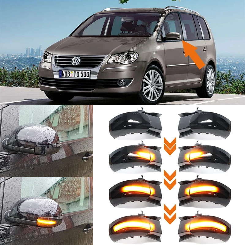 Indicatore Direzione LED VW Touran 2003-2010 - Freccia Specchio Laterale Dinamica Gialla - Foto 10