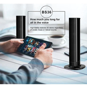 20W Bluetooth Speaker with Foldable Split Design - Ideal for TV or PC Soundbar Box Caixa Do Somdo som 6