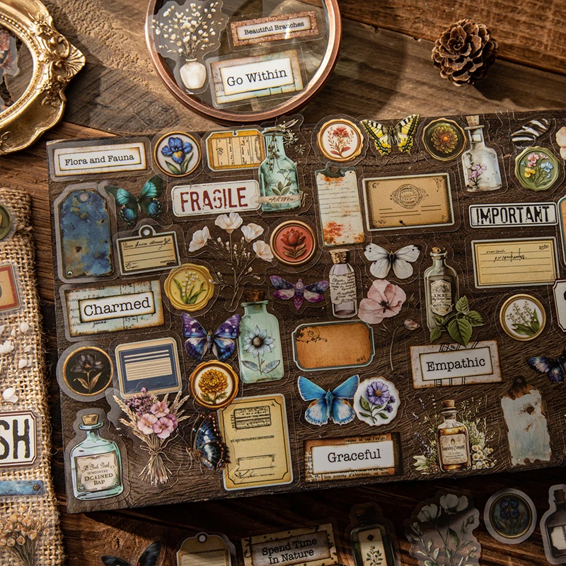 Journal GO 50pcs Vintage Collage Stickers Historical Creative Decorative Stickers for Scrapbook Junk Journal Collage
