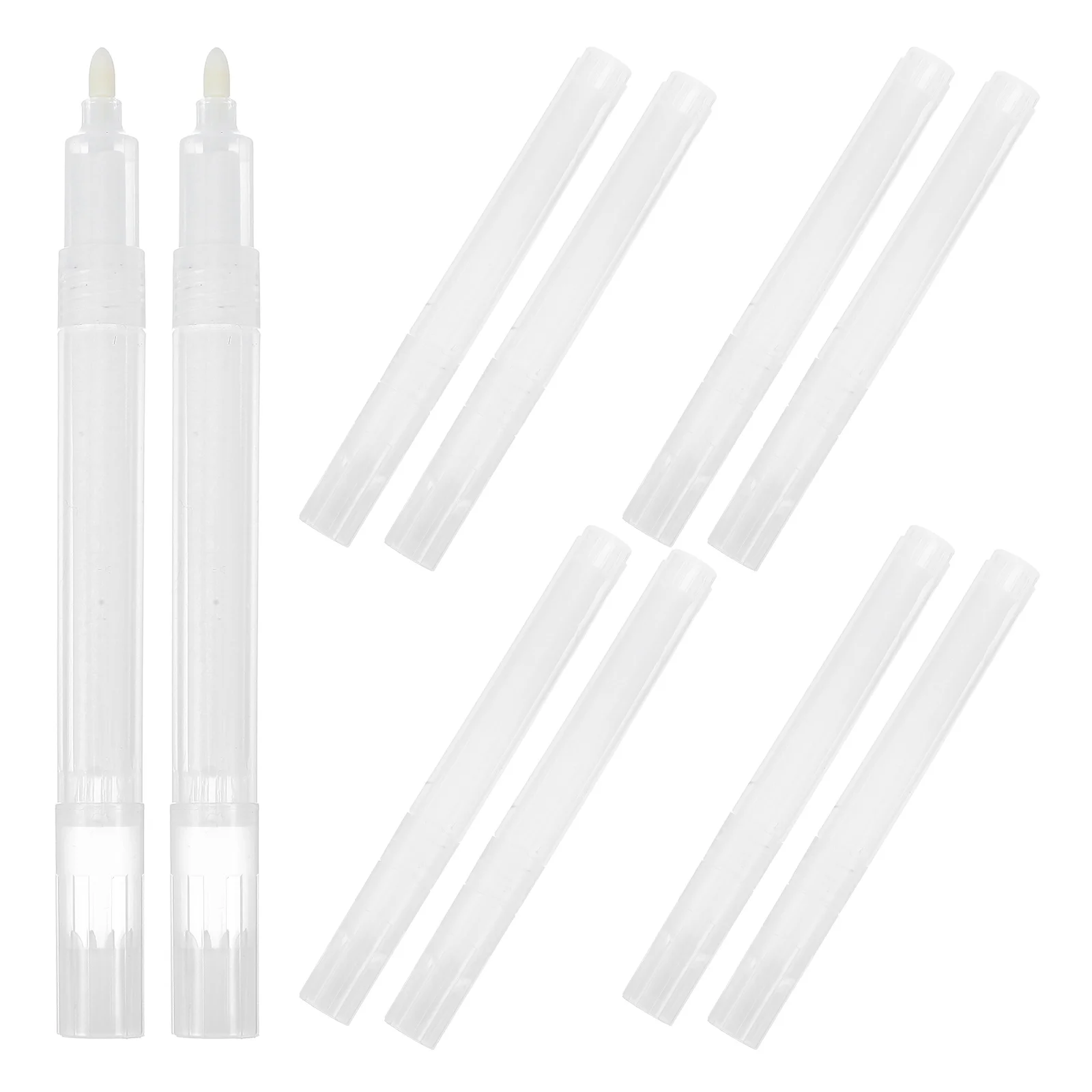10 Pcs Mark Pen Empty Tube Blank Brush Marker Refillable Markers Graffiti Pens