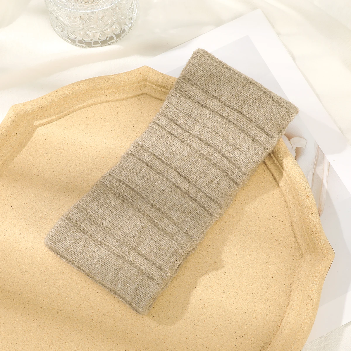 Adult Knitted Hairbands For Women Autumn Winter Windproof Warm Neck Warmers Dual-Purpose Girls' Wool Headband Scarf Bandana