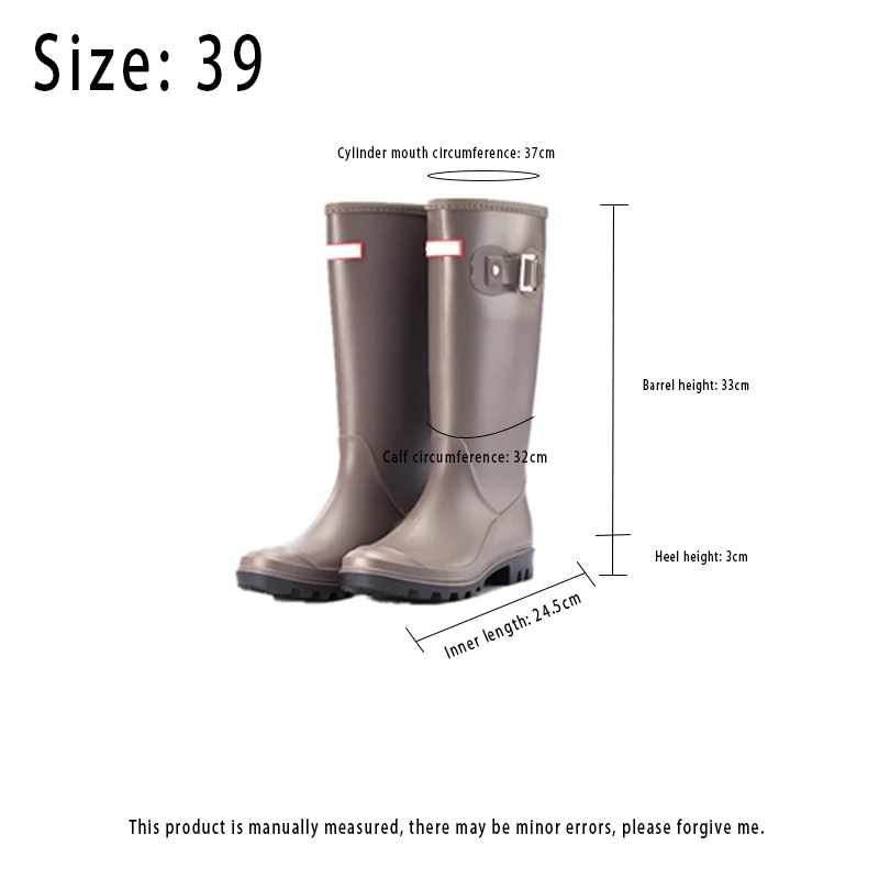 Waterproof Rubber Rain Boots for Men and Women, Fishing Casual Outdoor Shoes, Student, Thick-soled Boots, High Barrel