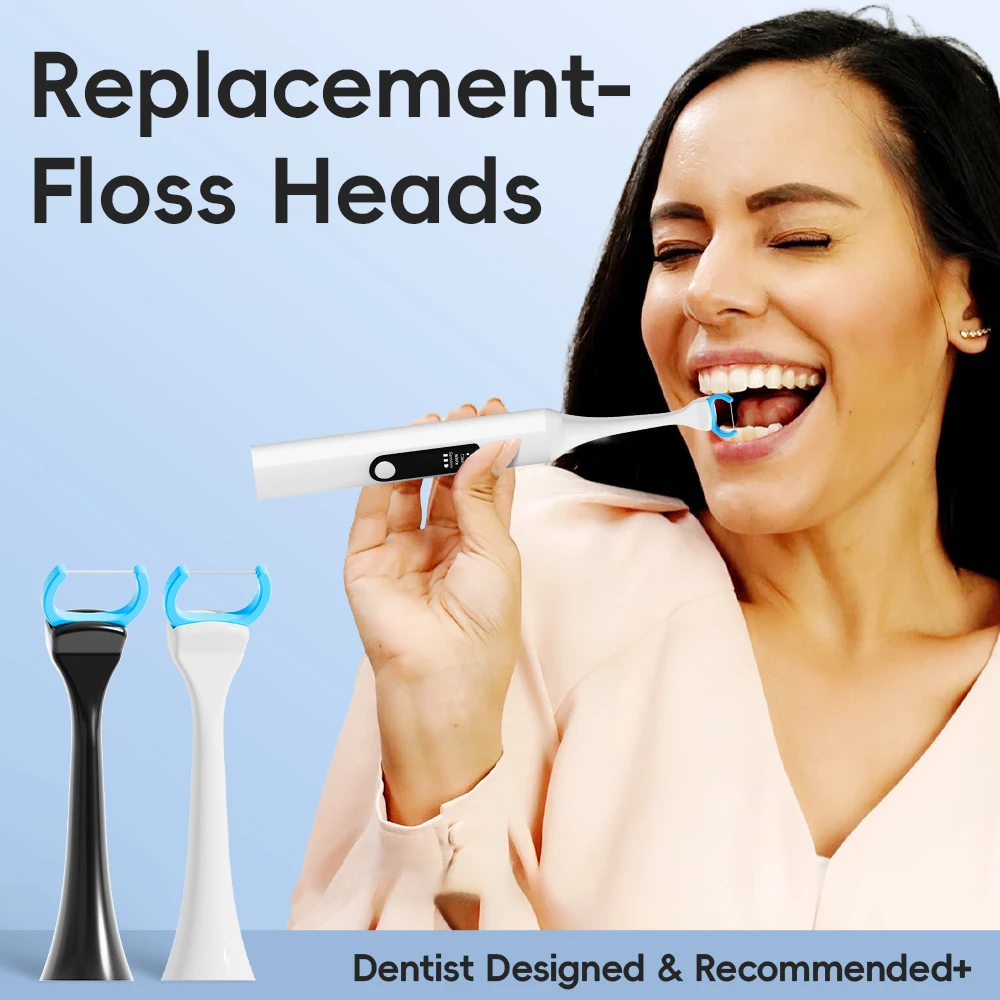 Electric Toothbrush Set with 3 Heads, 20 Floss Picks & Travel Case, 3 Modes & Timer, Compatible with Philips Sonicare Brush Head