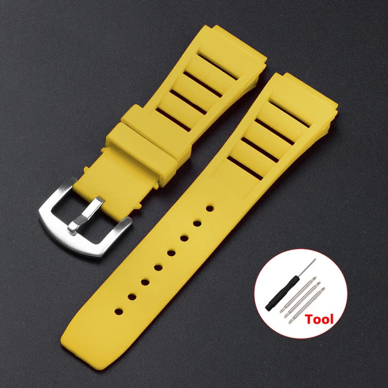 Premium Waterproof Silicone Sport Watch Strap - Soft Diving Rubber Bracelet
