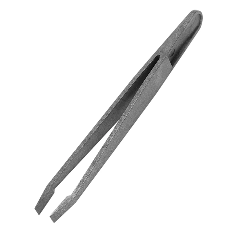 18PCS Precision Tweezer Set Plastic Anti Static Tool Kit Size 1/2/3/5/6/8 Each 3(Black)