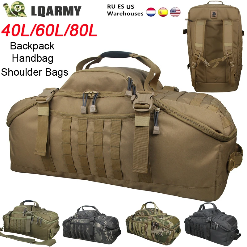 40L 60L 80L Men Army Sport Gym Bag Military Tactical Waterproof Backpack Molle Camping Backpacks Sports Travel Bags