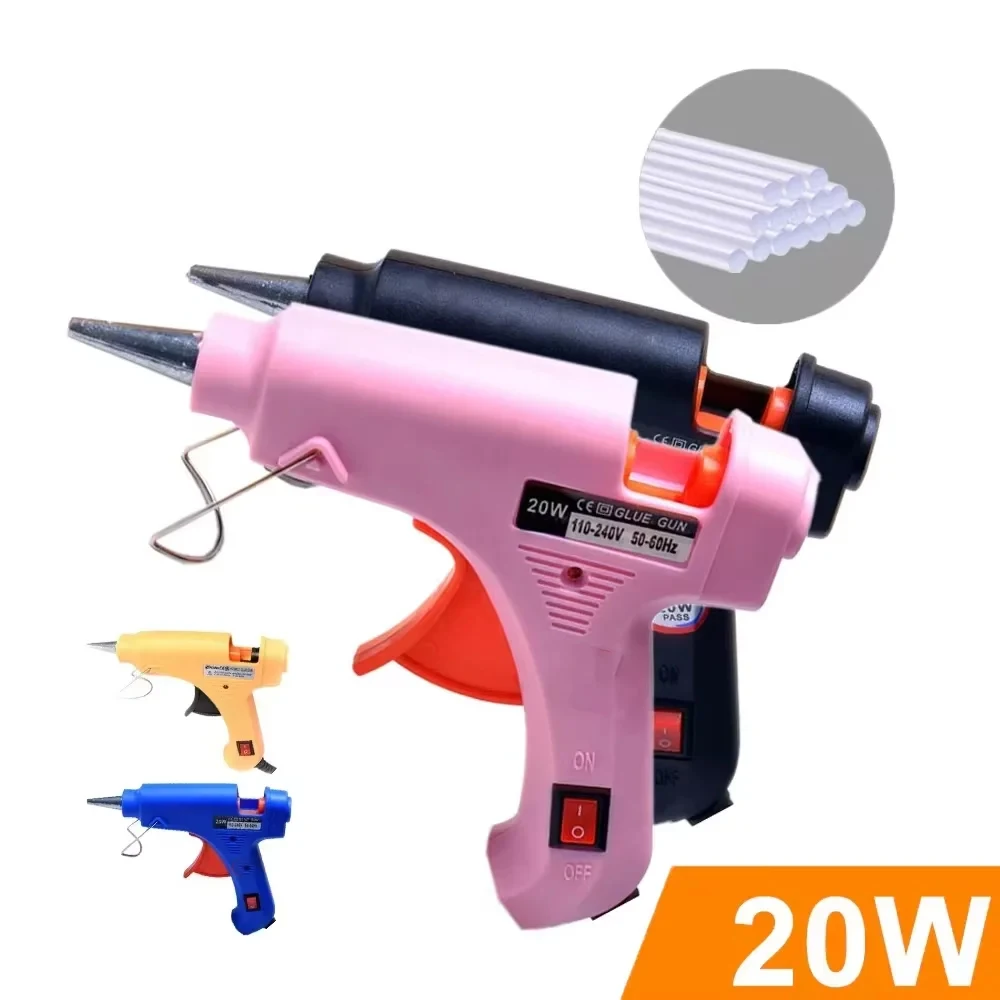 20W EU Hot Melt Glue Gun 7mm Glue Sticks DIY Electric Tool