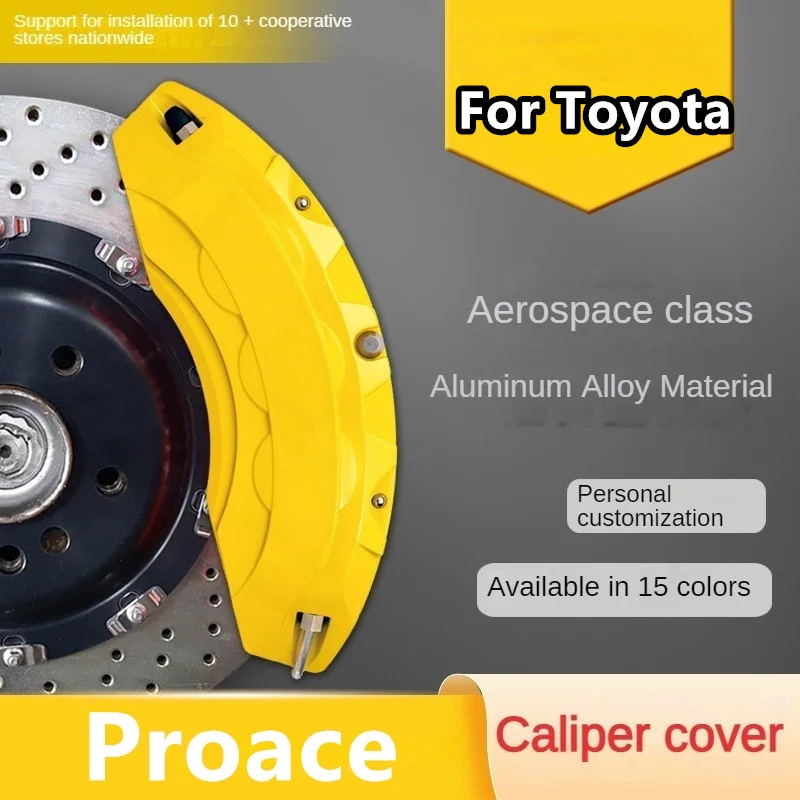 Per Toyota Proace Car Brake Caliper Cover Anteriore Posteriore 3D Alluminio Metallo Kit Fit Verso 2016 2015 2014