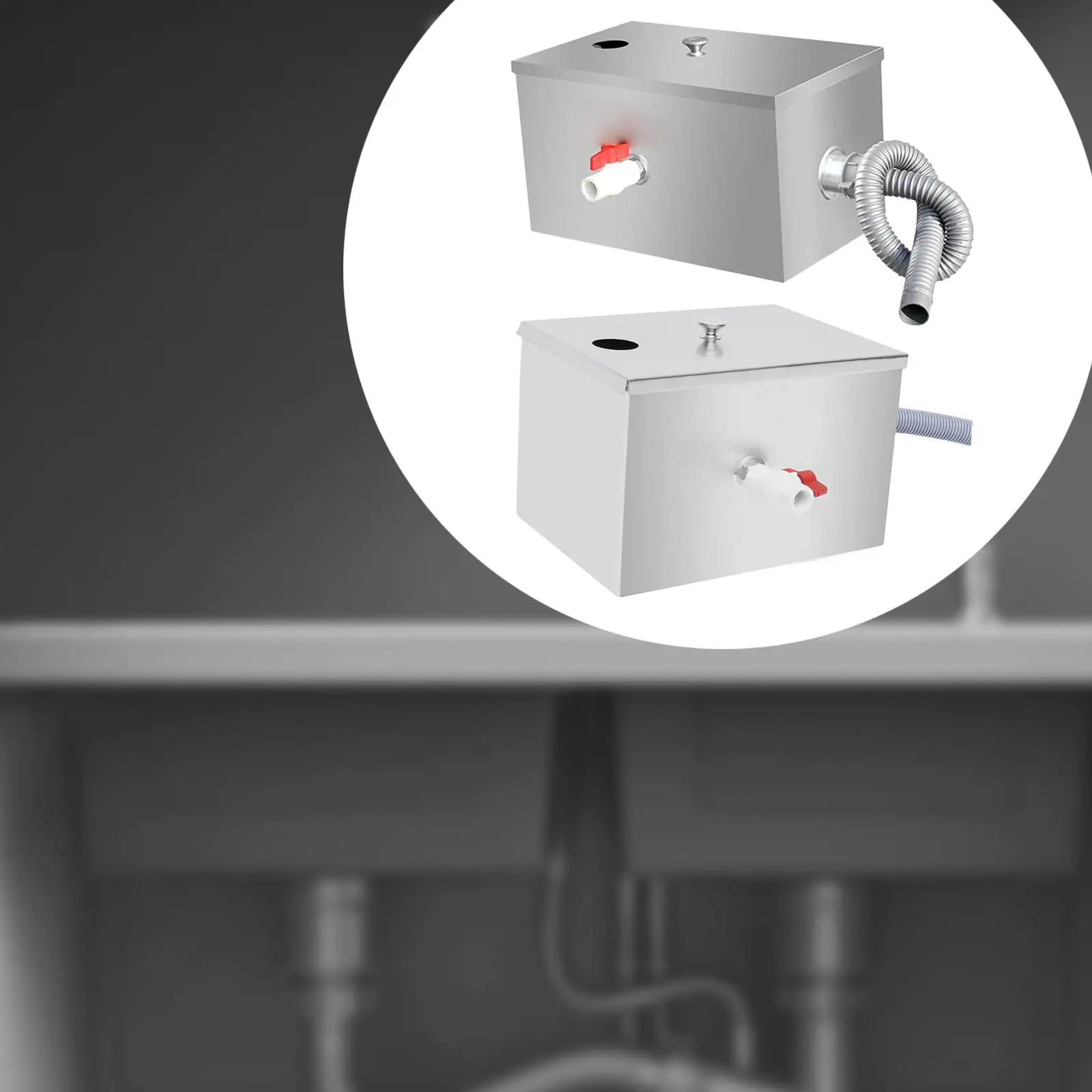 Grease Trap for under Sink Applications, Stainless Steel Waste Water Filter