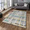 Geometric Living Room Carpet Fashion Colorful Style Large Room Rugs for Bedroom Non-slip Elastic Dining Room Mats Washable 4