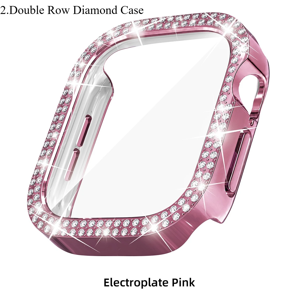 Diamond-Embellished Apple Watch Case with Screen Protector