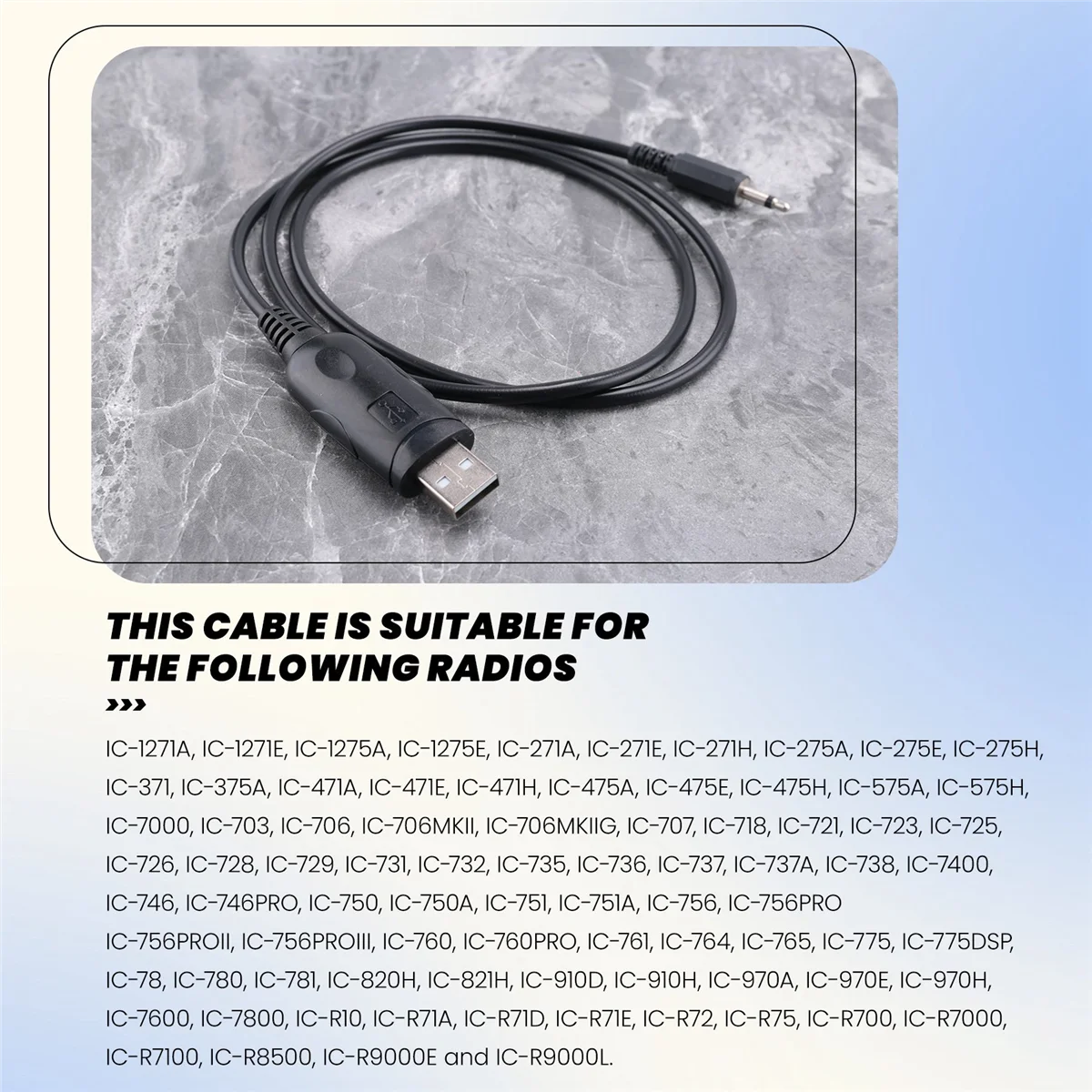 CI-V Cat Interface Cable For Icom CT-17 IC-706 Radio With CD CT17 NND
