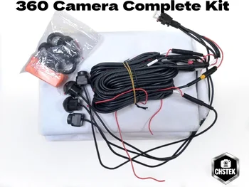 CHSTEK Per Auto 360 °   Telecamera panoramica HD posteriore + anteriore + sinistra + vista destra Telecamera per auto Android Radio 360APP Funzione Sistema Accessori