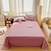 Velvet Flat Sheet for Winter Warm Fleece Sheets Bedding Top Sheet King/California King Bedsheet Fleece Blanket 1