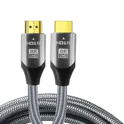 Premium Quality Ultra High - Speed HDMI 2.1 Cable - 8K/60Hz & 4K/120Hz HD Video Cord (Various Lengths) - 8m (Black)
