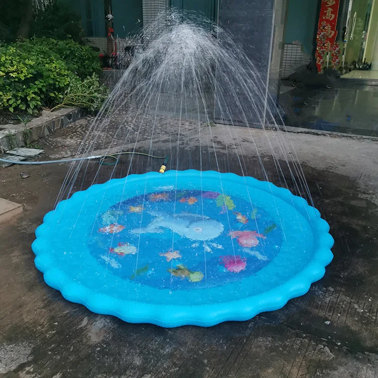 2024 NEW Inflatable Spray Water Cushion Summer Kids Play Water Mat Lawn Games Pad Sprinkler Play Toys Outdoor Tub Swimming Pool 2