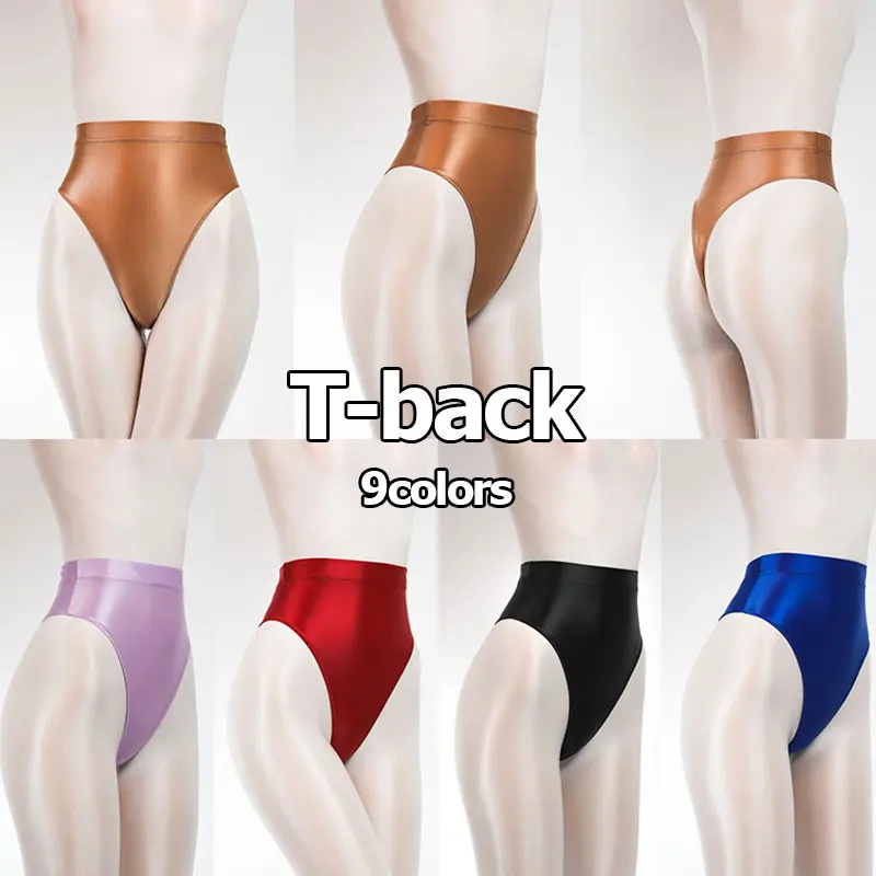 

Sexy Women Lingerie Shiny Satin Thong G-string Female Underwear Briefs Panties Stretch Glossy Slimming Lightweight Wholesale