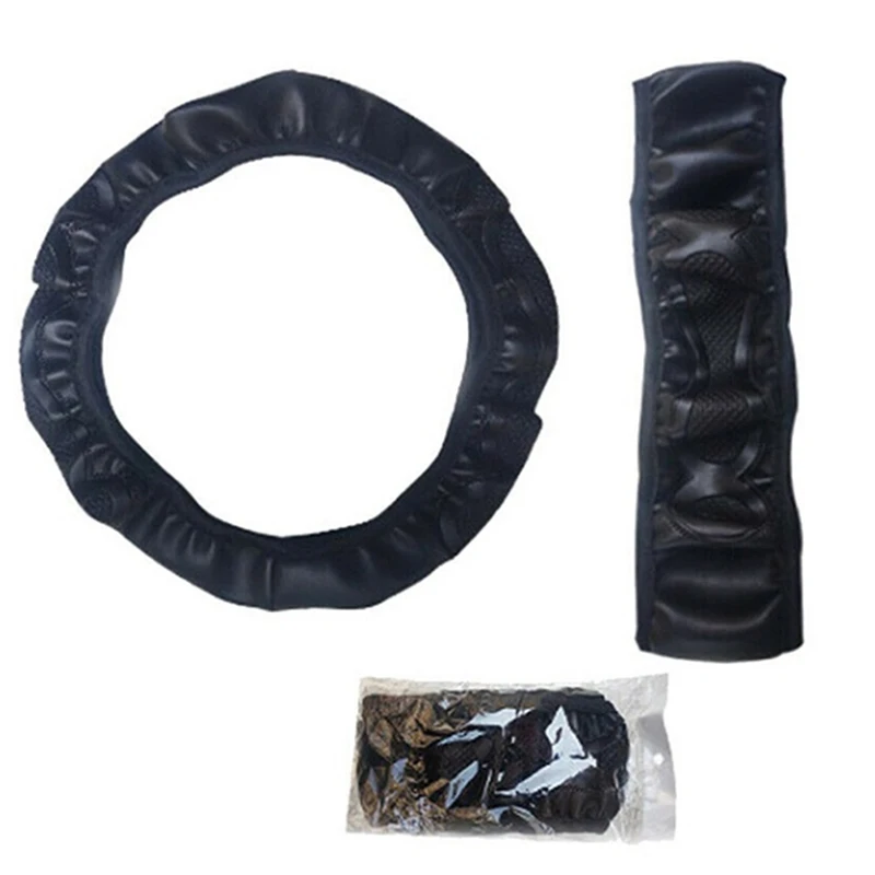 Universal Car Steering Wheel Cover Breathable Anti Slip Leather Steering Covers Suitable 37-38cm Auto Decoration Car Accessory