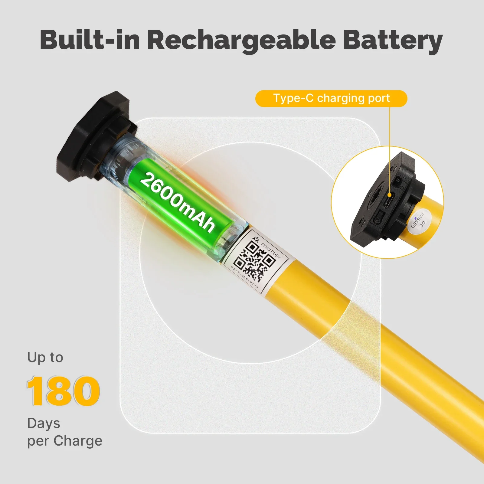 محرك ستائر رول ذكي MOES Matter Thread لأنبوب 38 مم...