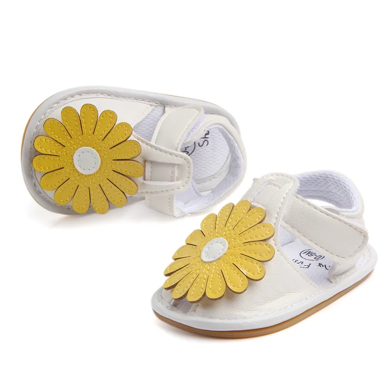 Newborn Baby Girls Sunflower Summer Shoes Sandals First Walkers Shoes Flowers Casual Soft Sole Sandals Toddler Walking Shoes - Image 6