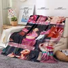 Pop Female Star Flannel Decorative Thin Blanket Rosalia Vila Tobella Beautiful Photo Blanket Portable Home Travel Office Blanket 3