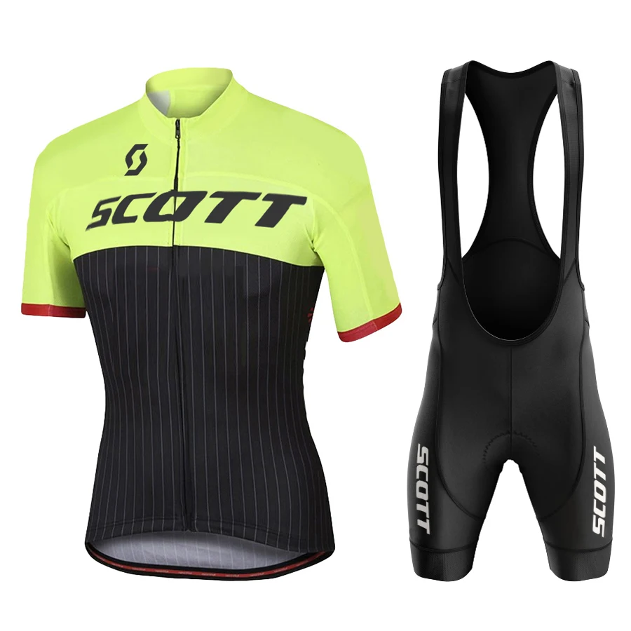 2024 Uomo Manica Corta Jersey Set Ropa Ciclismo Hombre Estate Scott Abbigliamento Da Ciclismo Outdoot Bib Shorts Suit Bike Uniform