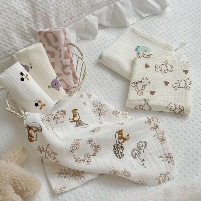 Soft and absorbent cotton baby burp cloths