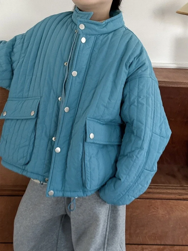 Boys' Girls Thickened Cotton Clothes Children's Autumn And Winter Coat Outerwear Children's Coat Parkas Jackets For Children
