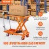 TF23 Hydraulic Lift Table Cart 500lbs Capacity 28.5" with 4 Wheels and Non-Slip Pad, for Material Handling and Transportation 2