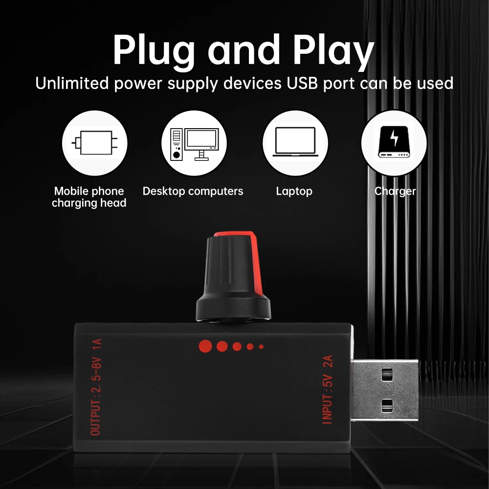 DC 5V/2A Fan Governor Stepless Speed Controller With Type-C USB Port Notebook/Mobile Phone /USB Water Pump Radiator Accessories