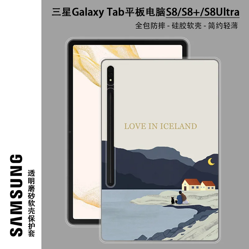 

For Samsung Galaxy Tab S8 Ultra 14.6 Case SM-X900 X906 Tri-Folding Cover for Coque Galaxy Tab S8 Ultra Tablet Kids