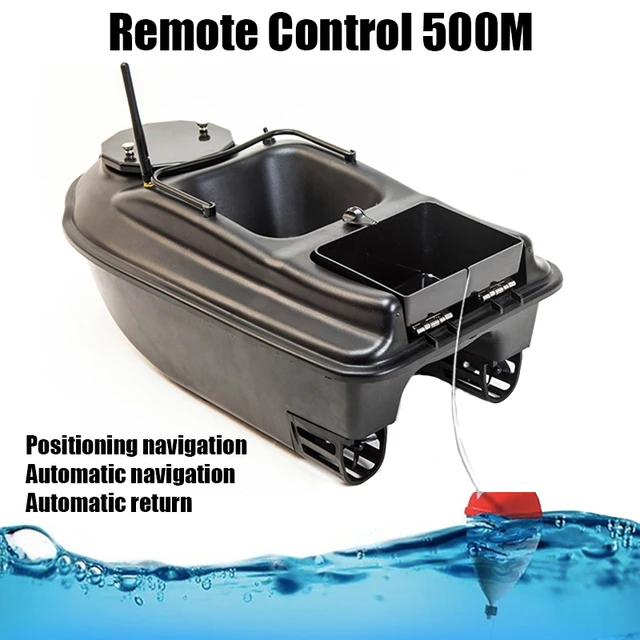 Fixed Speed Cruise Lure Fishing Smart Return RC 500M Bait Boat Remote Control Fishing Fish Finder Boat 2 Hoppers GPS Positioning 2