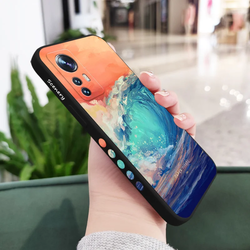 Magic Waves Liquid Silicone Phone Case - Vibrant Protective Cover